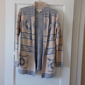 Jessica Simpson Aztec Print Cardigan Small